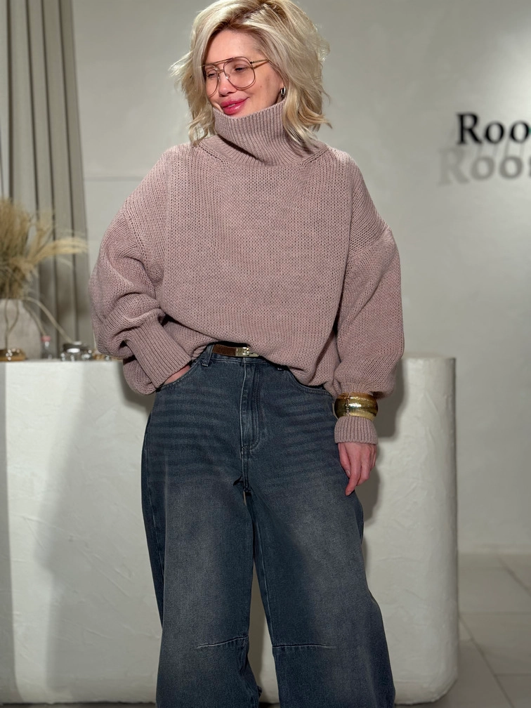 Oversize Barrel Jeans Melly in Graphit aus Baumwolle