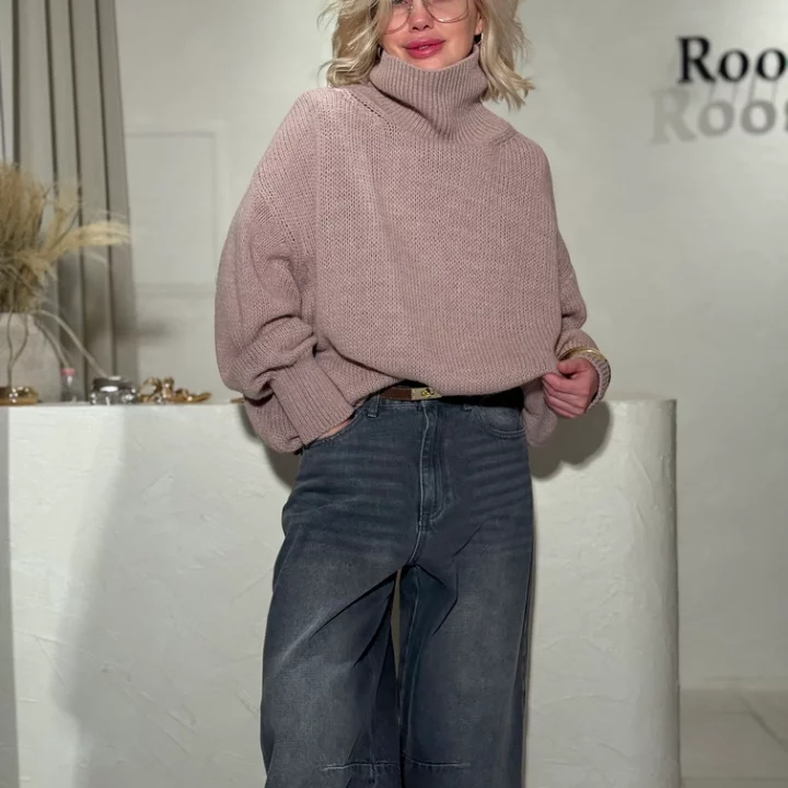 Oversize Barrel Jeans Melly in Graphit aus Baumwolle