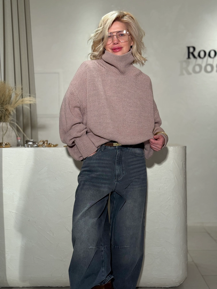 Oversize Barrel Jeans Melly in Graphit aus Baumwolle
