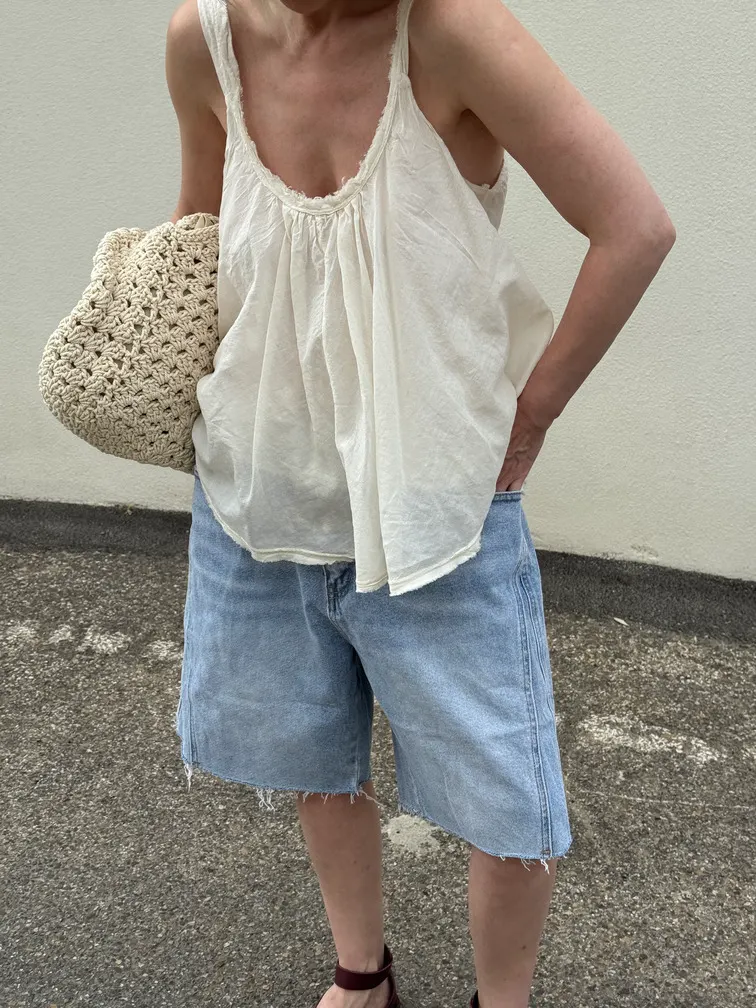 Jeans-Bermudashorts in Hellblau
